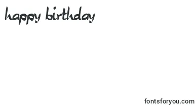 TabithaRegular font – Happy Birthday Fonts